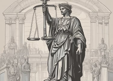 A close-up of a vintage law book with a gavel resting on top, set against a dark wooden background.