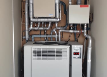 Interior workers fitting custom furniture in a residential space.