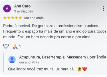Avaliação google pedro gomes
