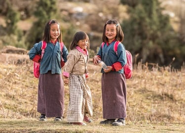 Bhutanese_School_Going_Children_at_Pjobjikha_Valley_Western_Bhutan