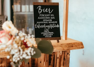 Speisekarte, Getränkekarte stilvoll gestaltet