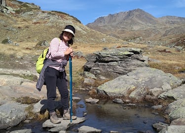 Mei en randonnée dans la vallée de la Clarée