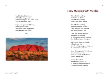 Sample of a spread of book "Beyond the Boundary Gate" Peter Frazer