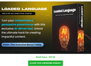 a book cover with loaded language written on it