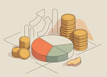 Simple budget sketch showing income, expenses, and savings for financial planning beginners.