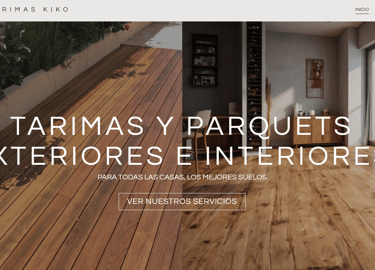 Captura de la web de Parquets y Tarimas Kiko