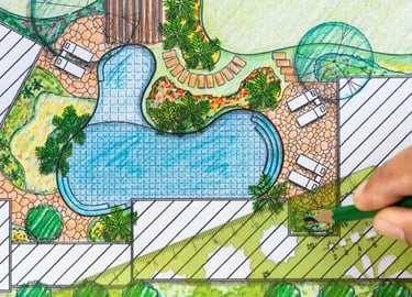 progetto piscina e giardino edil leonardo