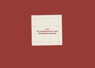 Information sur rémunération : Commissions de 50% à la vente (sauf luxe)