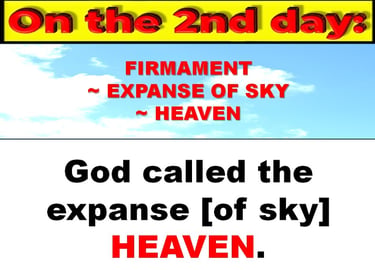 God called expanse Heaven on Day 2 of Creation. Designed by Debbie Dunn using PowerPoint & Paint.