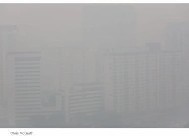 Haze Singapur 2013, fue terrotífico, foto de Chis McGrath