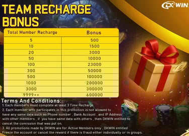 Register dk win team recharge bonus