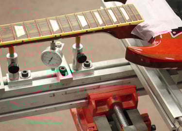 guitar repair -fret level crown & polish