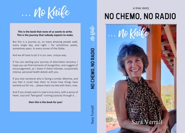 No Chemo No Radio No knife book front and back covers with book summary