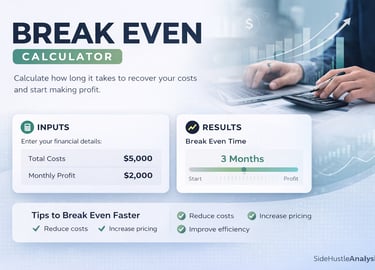 Side Hustle break even calculator