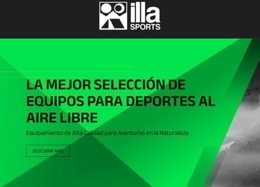 Ejemplo de diseño web profesional y personalizado para tienda de deportes online.
