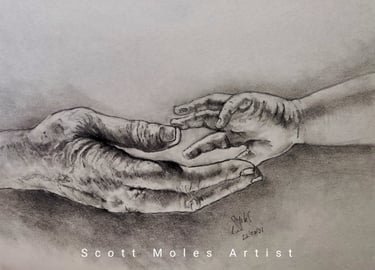 A graphite drawing "Generations" 