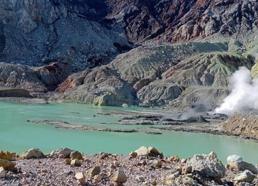 crater of a active vulcano in alor