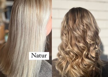 Haarverlängerung Bondings natur und gestyled