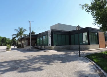 Exterior view of the Natural Sciencated in the Viveros Gardee Museum locns of Valencia, 