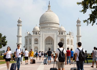 A vibrant sunrise over a serene beach with gentle waves.