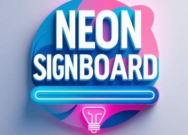 a neon neon sign that says neon  signboard