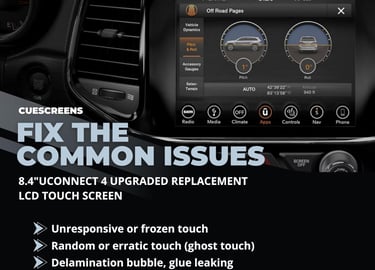17-20 Replacement 8.4" Uconnect 4C UAQ LCD Display Touch Screen display issue