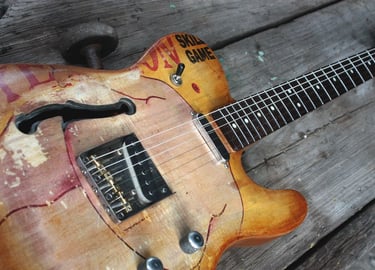 Tumbleweed "Operation" Custom, American Handcrafted Electric Guitar. Tele based on the board game