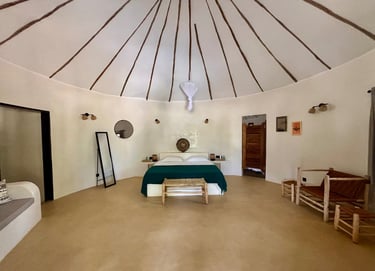 Suite junior du boutique hôtel Maison Fimela situé dans le Sine Saloum