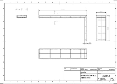 Breakfast Bar - Detail Drawing