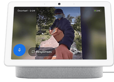 ดูภาพจากกริ่งวิดีโอผ่านจอ Google Nest Hub