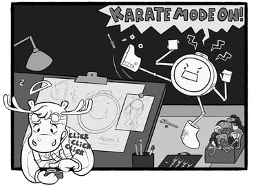 funny robot comic strip
