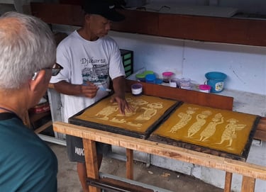 traditional batik painting in yogyakarta