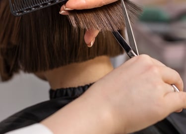 haircut in progress