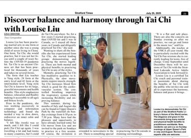 Tai Chi - balance and harmony - Louise Liu