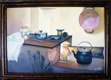 Fogão de lenha - 70 x 50 cm