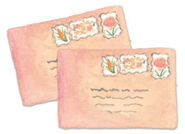 posted envelopes from our door to yours