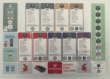 Oto Rapor Ekspertiz Fiyat Listesi