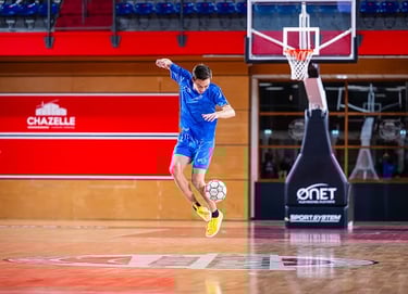 prestation freestyle football basketball