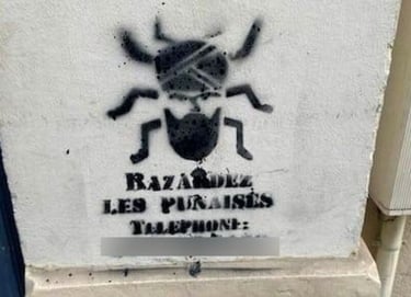 Tags raciste à Paris contre un dératiseur d'origine Maghrébine