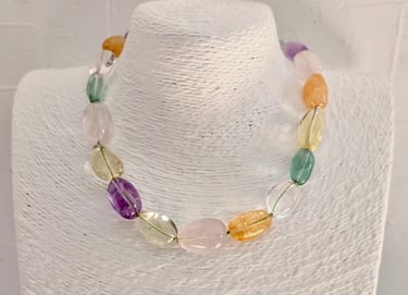 Collana Ametista Naturale Quarzi colorati Amalfi Gioielli Collana Particolare Bon Bon
