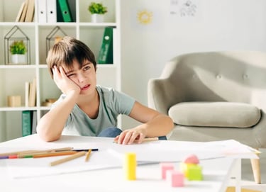 enfant qui ne veut pas écrire