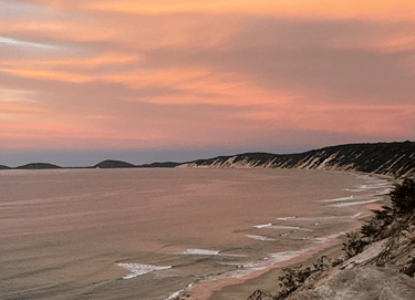 atardecer en la playa