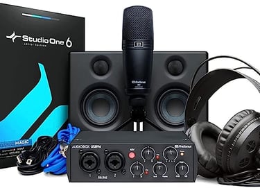 presonus eris e3.5 home studio + audio interface set up