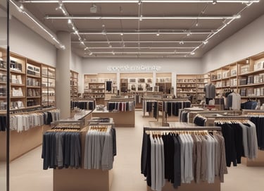 A bright, modern office interior designed with clean lines and warm lighting.