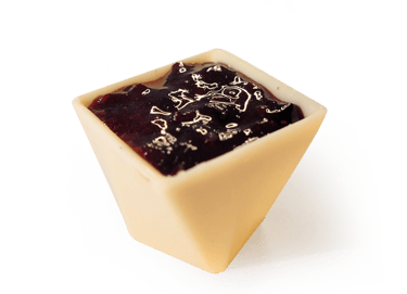 Frutas vermelhas com pistache