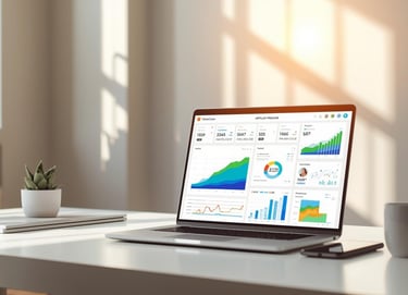Affiliate program dashboard showing growth metrics and commission tracking for SaaS business