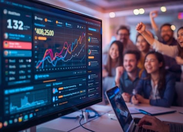 Real-time monitoring of product launch performance with live traffic and signup notifications