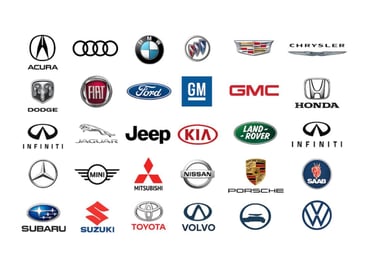 Car brand icons representing auto locksmith services