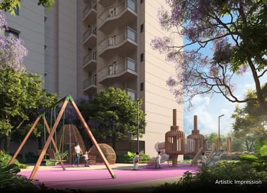 a playground with a playground area and a playground area | Eternia Greater Noida West