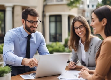 a man riding a skateboard down a street next to tall buildings